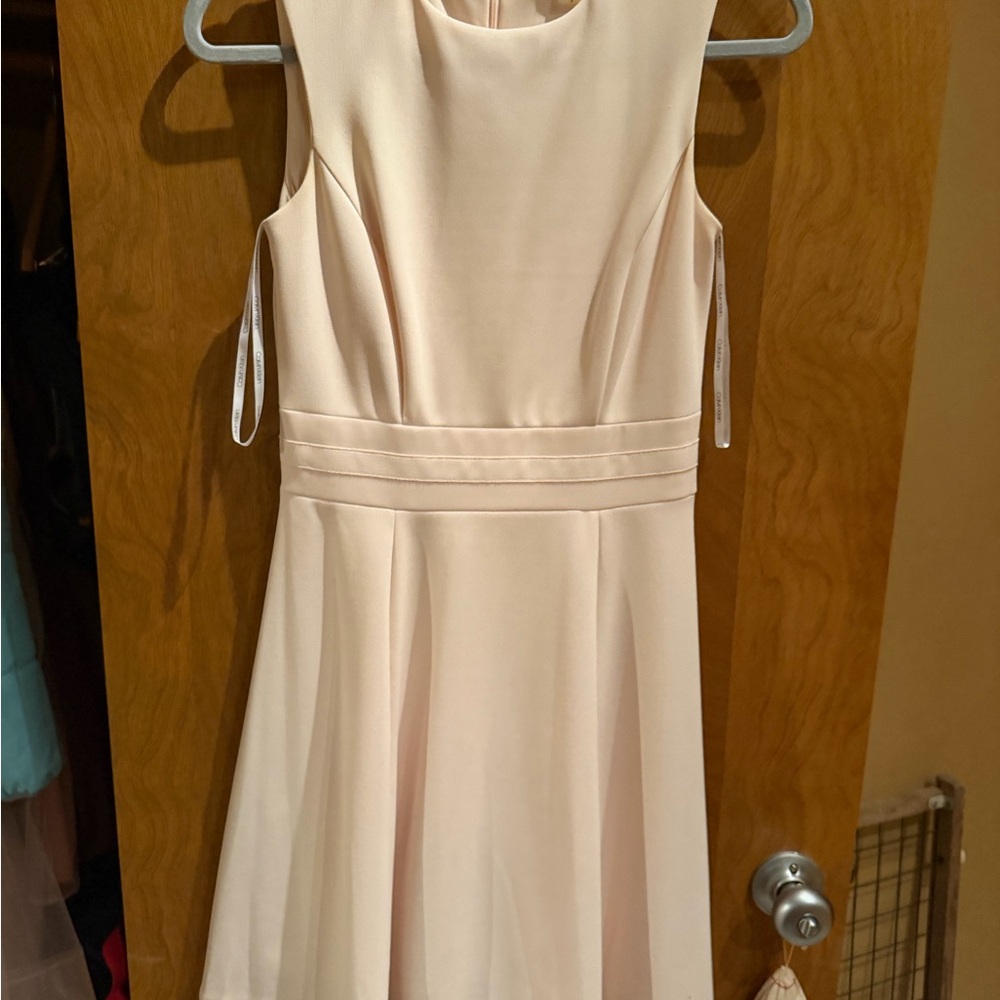 Calvin Klein Cream Sleeveless Dress